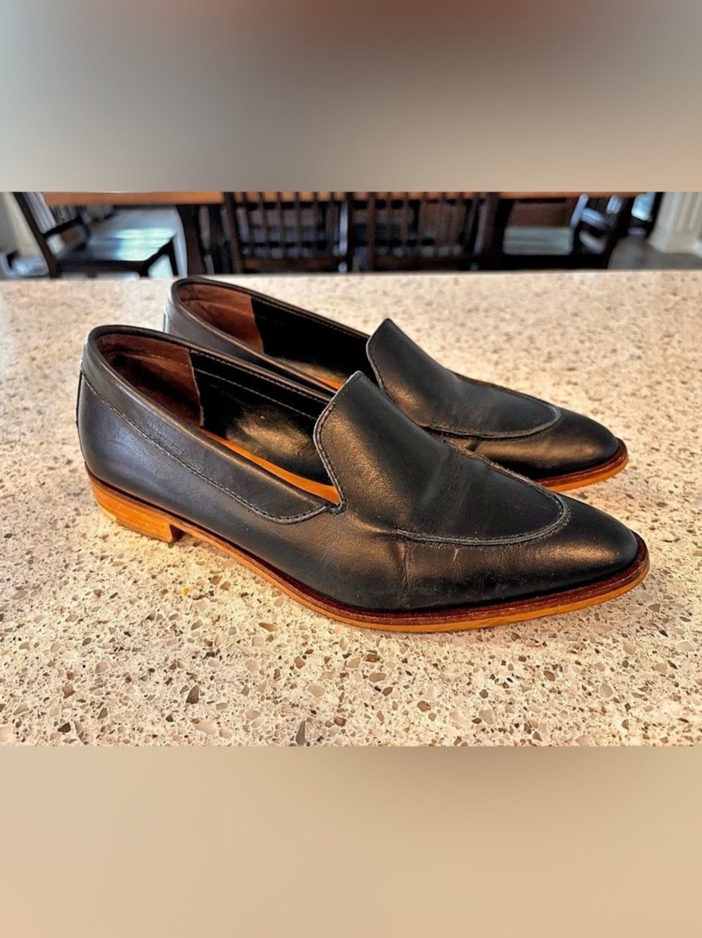 EVERLANE The Modern Point Loafer Black Leather Loafers